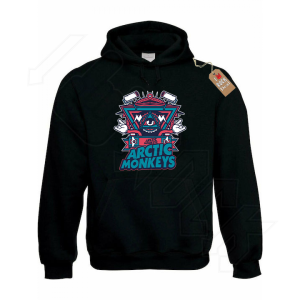 Arctic Monkeys Unisex Φούτερ με Κουκούλα Μαύρο