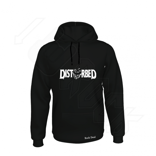 Disturbed Ανδρικό Φούτερ με Κουκούλα Μαύρο 