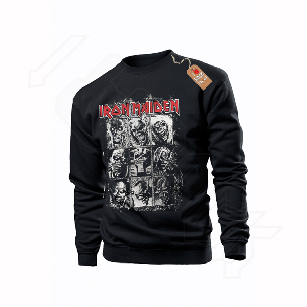 IRON MAIDEN Φούτερ Μαύρο Ανδρικό