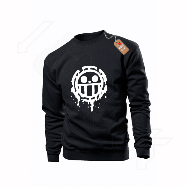 One Piece Unisex Φούτερ Μαύρο
