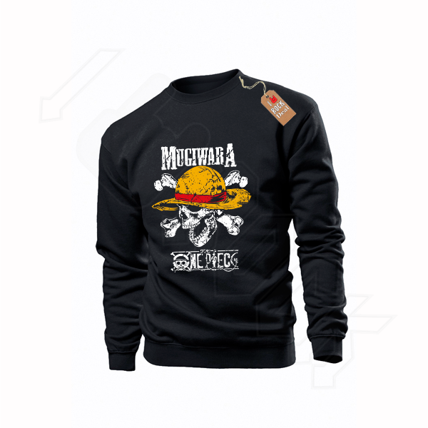 One Piece MUGIWARA Unisex Φούτερ Μαύρο