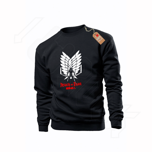 Attack on Titan Φούτερ Μαύρο Unisex