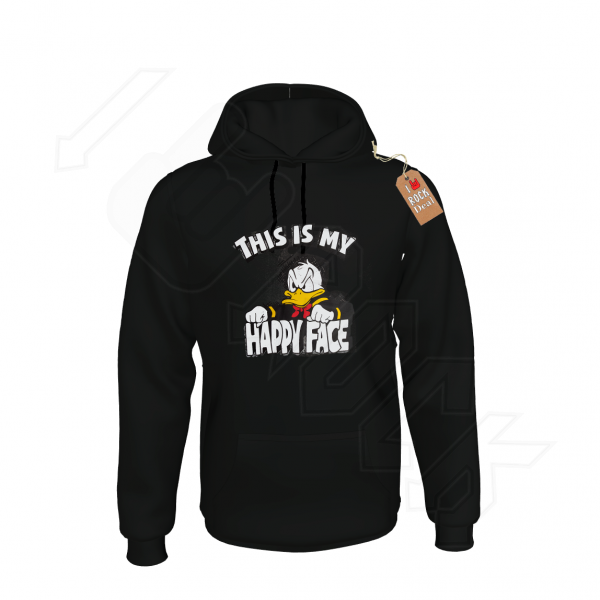 This is My Happy Face,Unisex Hoodies Μα΄υρο