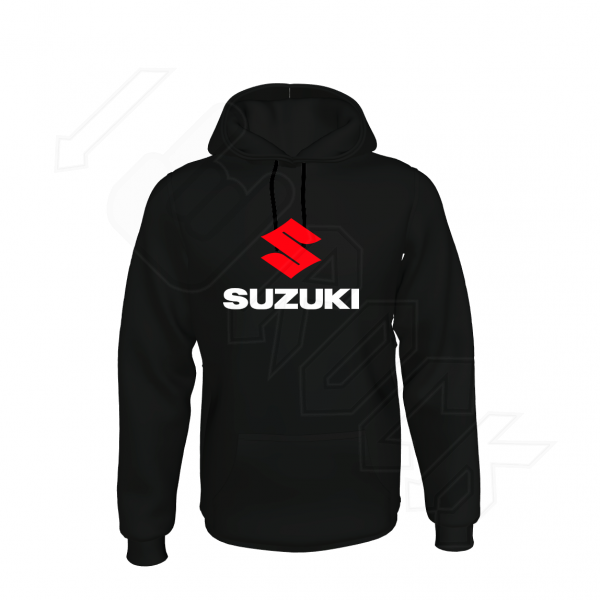Suzuki Ανδρικό Φούτερ με Κουκούλα Μαύρο