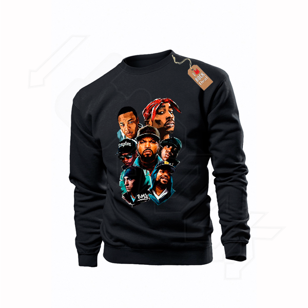 Hip Hop Legends Φούτερ Μαύρο Ανδρικό