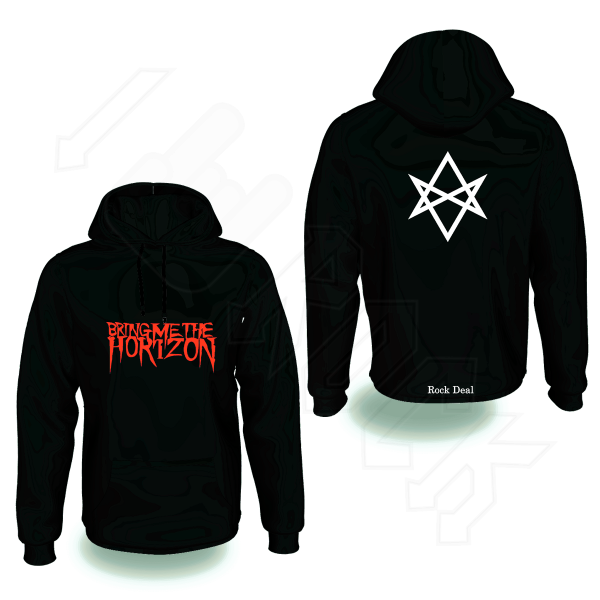 Bring me The Horizon Φούτερ με Κουκούλα Μαύρο Με Στάμπα Εμπρός Και Πίσω