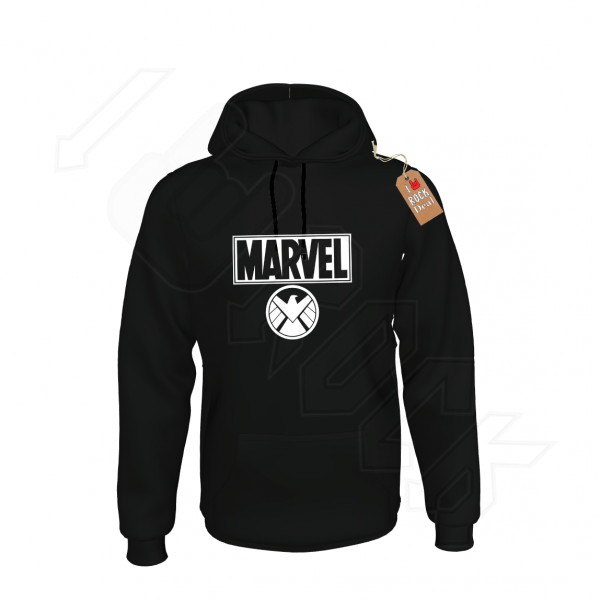 Marvel S.H.I.E.L.D. Avengers Ανδρικό Φούτερ με Κουκούλα Μαύρο