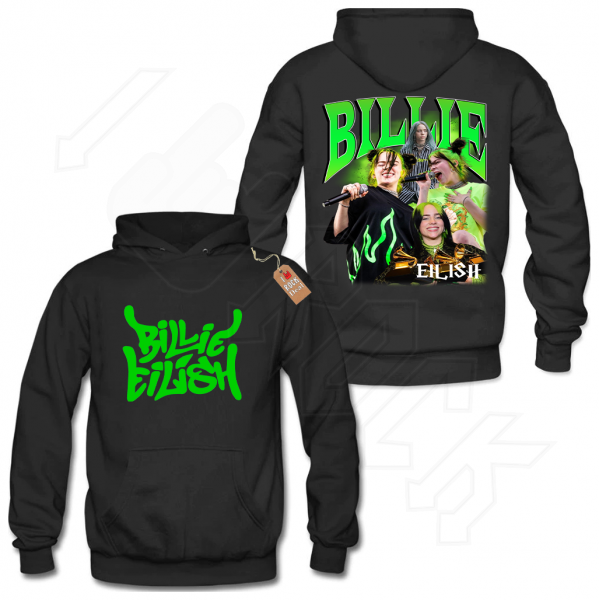 BILLIE EILISH Φούτερ με Κουκούλα σε Μαύρο χρώμα 