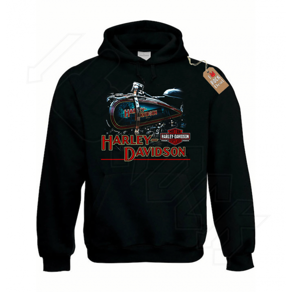 Harley Davidson Φούτερ με Κουκούλα σε Μαύρο Χρώμα