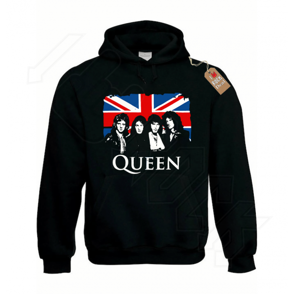 QUEEN Freddie Mercury Hooded Φούτερ με Κουκούλα Μαύρο Ανδρικό