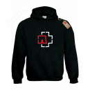 RAMMSTEIN Hoodies Μαύρο με Στάμπα εμπρός και πίσω