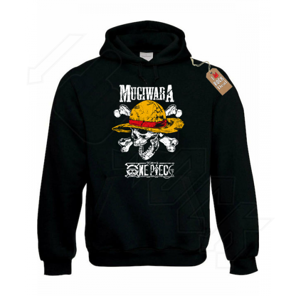  One Piece MUGIWARA Unisex Φούτερ με κουκούλα Μαύρο