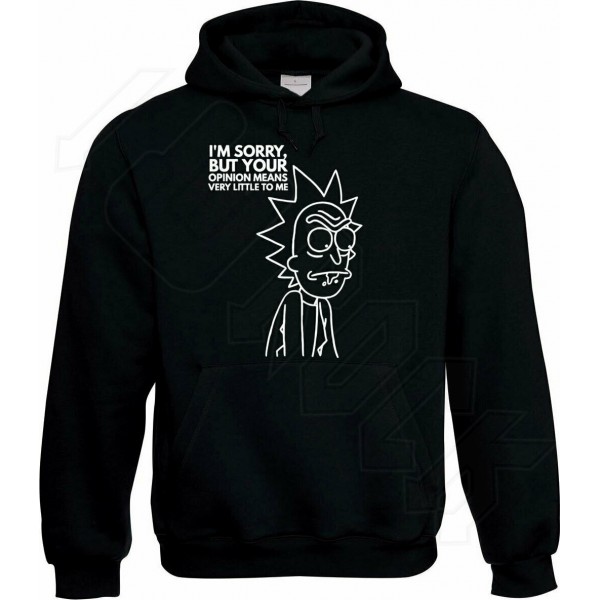 Rick And Morty I'm Sorry Φούτερ με Κουκούλα σε Μαύρο χρώμα