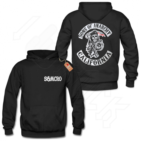 Sons of Anarchy Samcro Φούτερ με Κουκούλα σε Μαύρο
