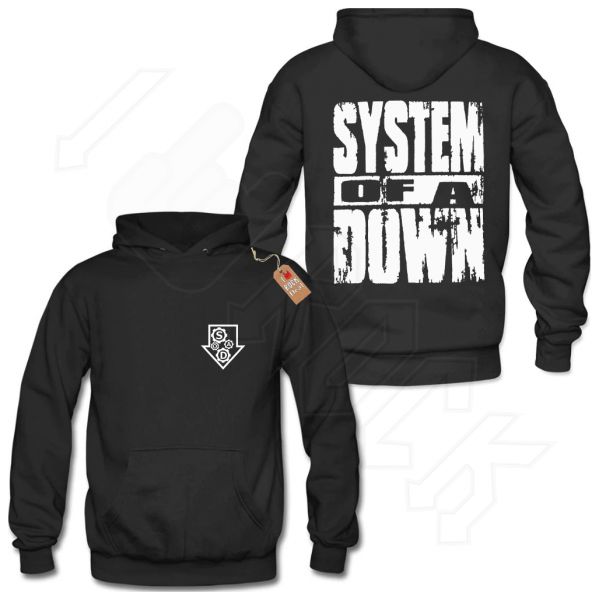 System of a Down Φούτερ με Κουκούλα σε Μαύρο χρώμα Με Στάμπα Εμπρός Και Πίσω