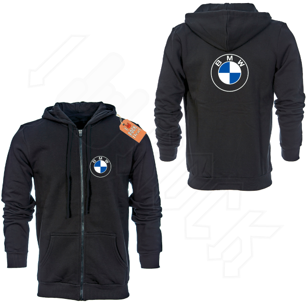 BMW Ζακέτα Φούτερ με Κουκούλα σε Μαύρο
