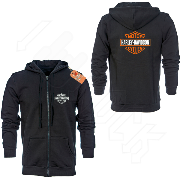 Harley-Davidson Ζακέτα Φούτερ με Κουκούλα σε Μαύρο