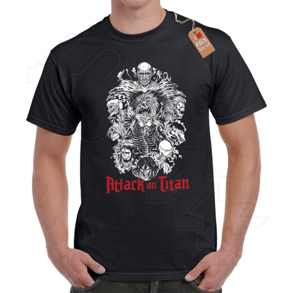 Attack on Titan T-Shirt Μαύρο