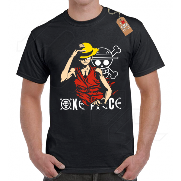 ONE PIECE Monkey D.Luffy  T-Shirt Μαύρο