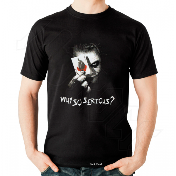 JOKER Why so Serious T-Shirt Μαύρο