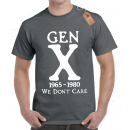 Gen X 1965-1980 We Don't Care T-shirt Σε Μαύρο Χρώμα