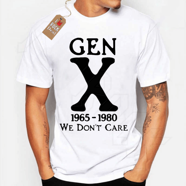 Gen X 1965-1980 We Don't Care T-shirt Σε Λευκό Χρώμα
