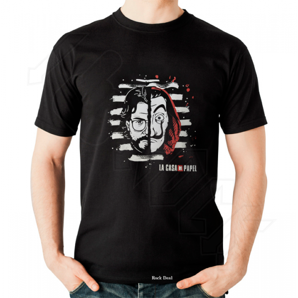 La Casa De Papel Money Heist T-Shirt Μαύρο