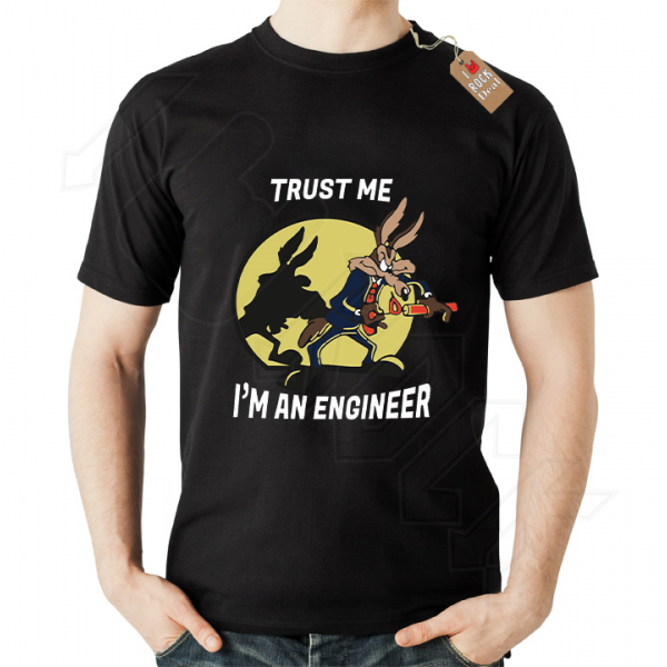 TRUST ME I'M AN ENGINEER T-shirt Μαύρο