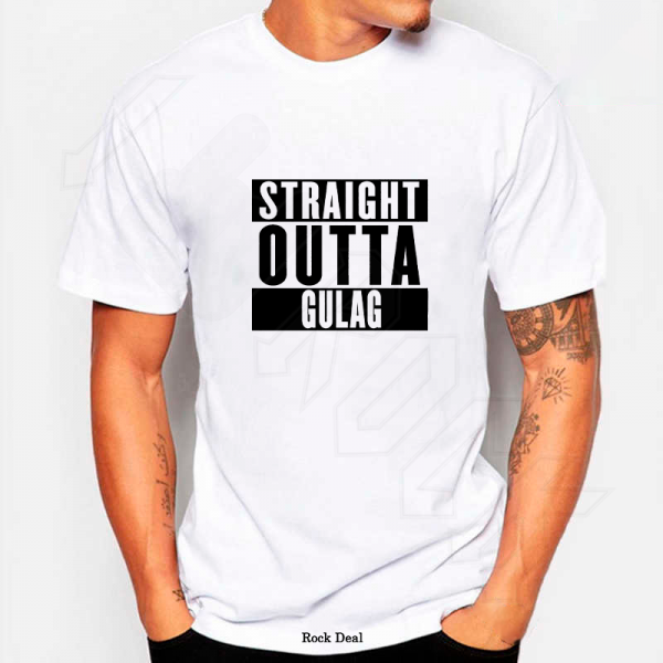 Straight outta Gulag Call of duty Warzone T-Shirt Λευκό
