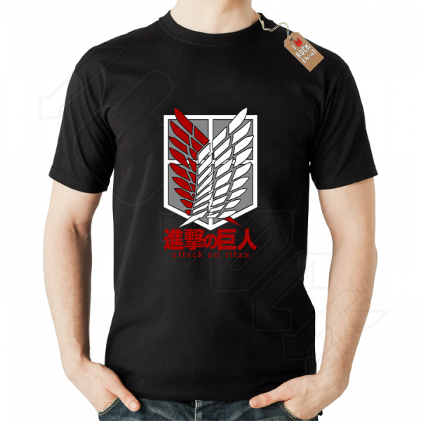 Attack on Titan  T-Shirt Μαύρο