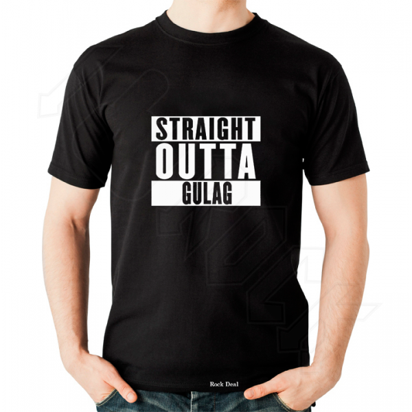 Straight outta Gulag Call of duty Warzone T-Shirt Μαύρο
