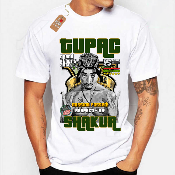 TUPAC 2PAC SHAKUR T-Shirt Λευκό