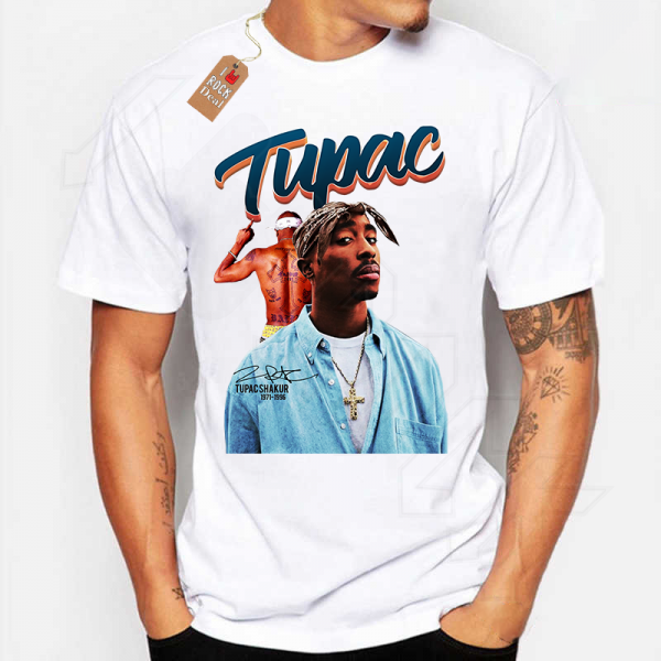 TUPAC 2PAC T-Shirt Λευκό