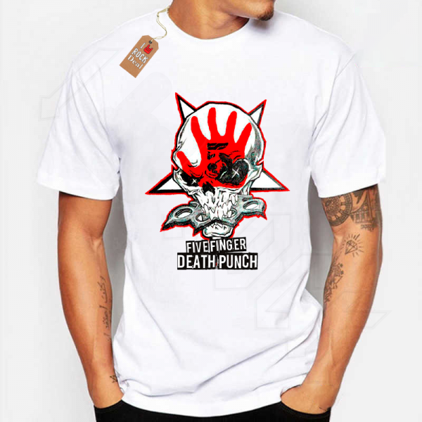 Five Finger Death Punch FFDP T-Shirt Λευκό