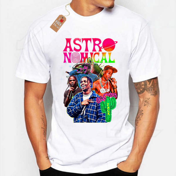 ASTRONOMICAL CACTUS T-Shirt Λευκό