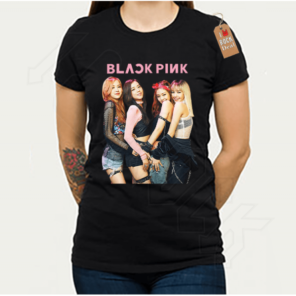 Black Pink T-shirt Μαύρο