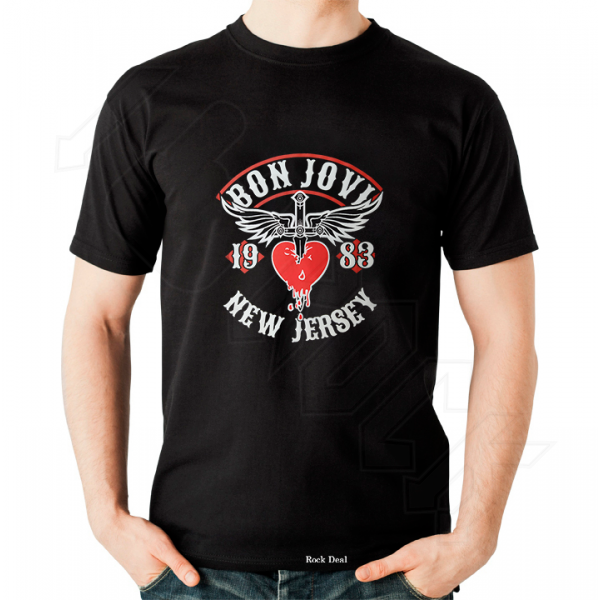 Bon Jovi T-Shirt Μαύρο