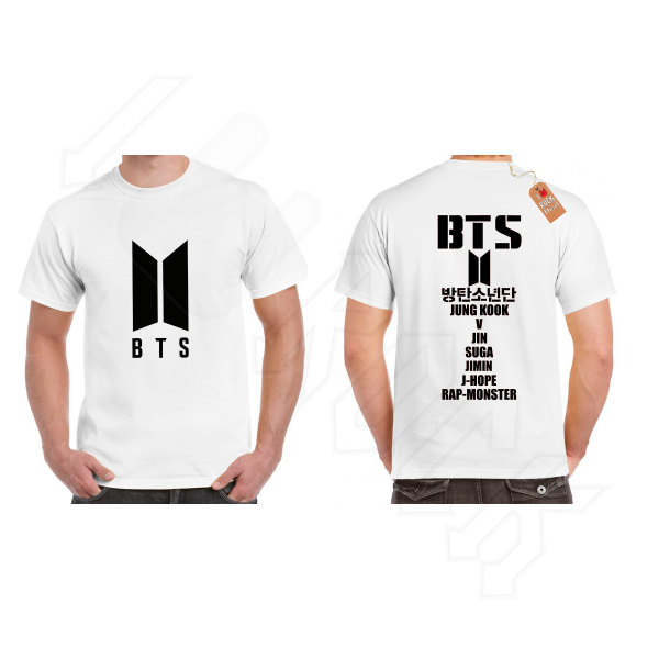 BTS Names T-shirt 'Ασπρο