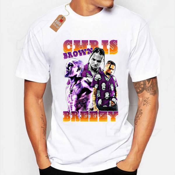CHRIS BROWN BREEZY T-Shirt Λευκό