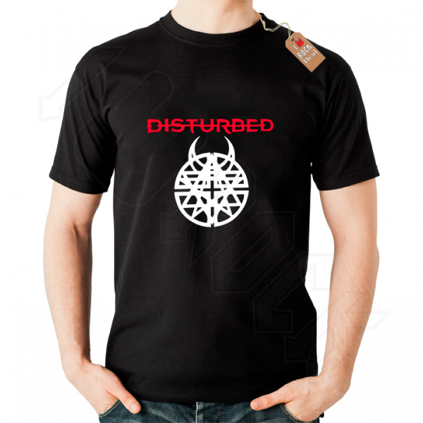 Disturbed T-Shirt Μαύρο