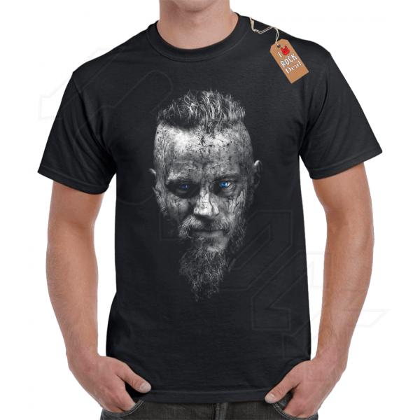 Vikings T-Shirt σε Μαύρο Χρώμα