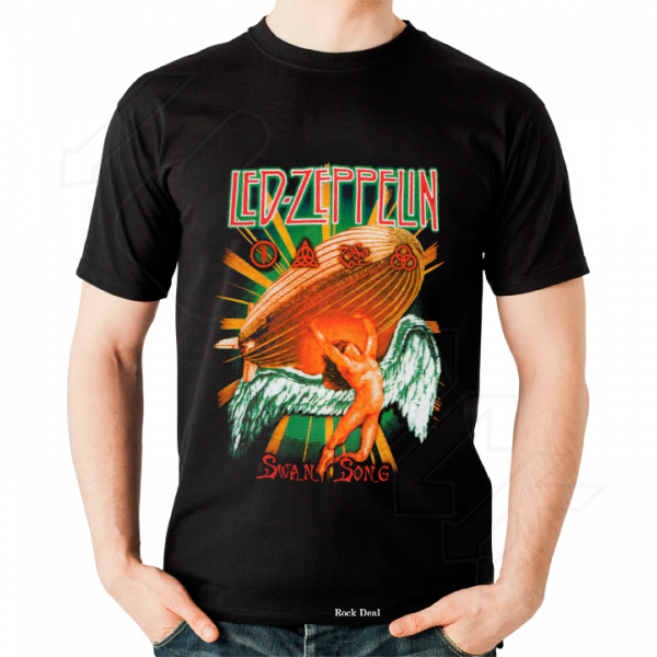 Led Zeppelin Swan Song T-Shirt Μαύρο