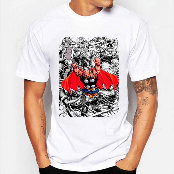Thor Marvel Comics T-shirt Λευκό Sublimation