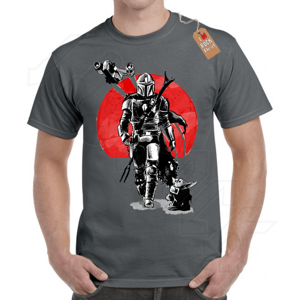 Mandalorian Bounty Hunter T-Shirt Γκρί
