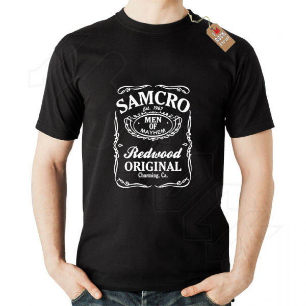 SONS OF ANARCHY SAMCRO  Jack Daniels T-Shirt Μαύρο