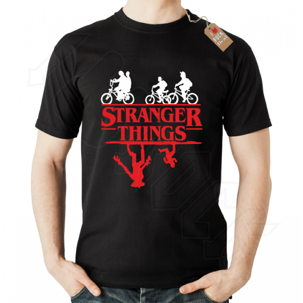 Stranger Things T-Shirt Μαύρο