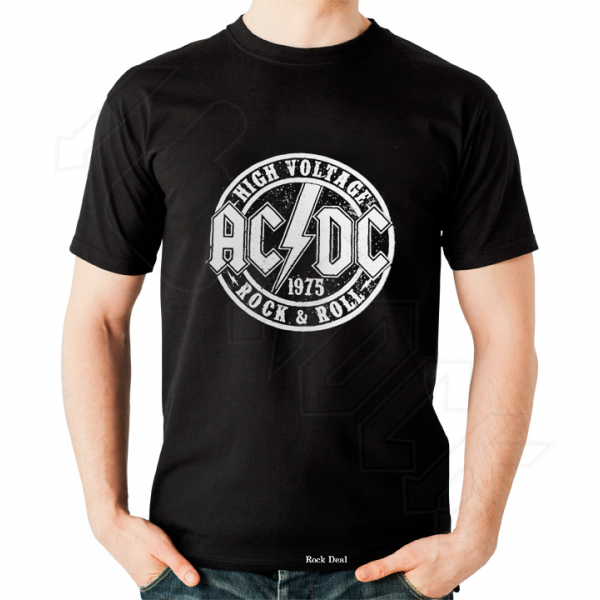 AC DC T-Shirt Μαύρο
