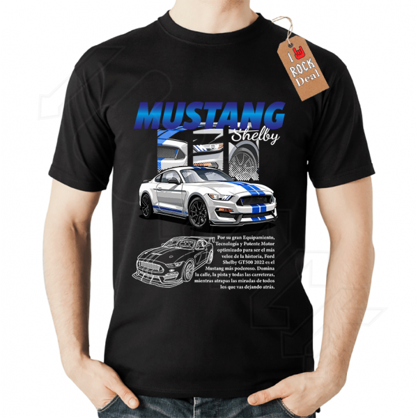 MUSTANG Shelby T-shirt Μαύρο 