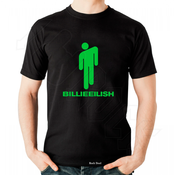 Billie Eilish Stickman T-Shirt Μαύρο