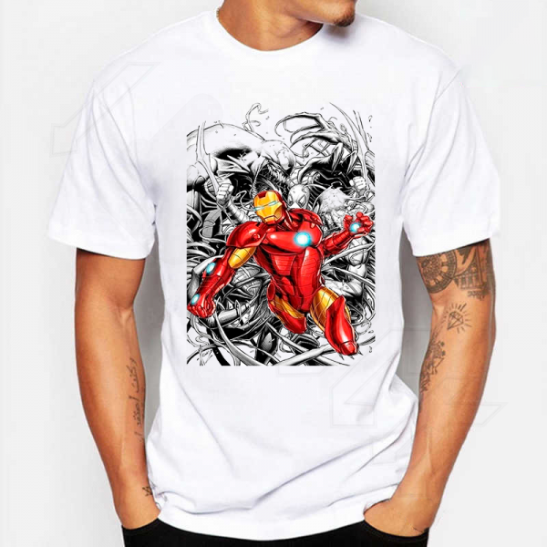 Iron Man Marvel Comics T-Shirt Λευκό Sublimation